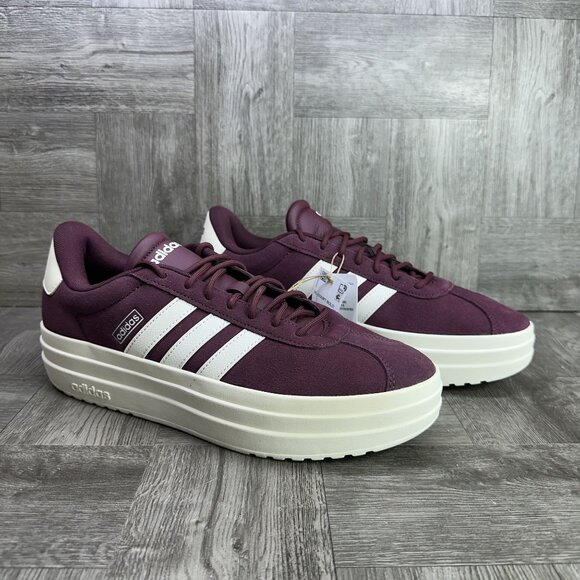 Adidas VL Court Bold Women's size 11 Burgundy Skateboarding Shoes - Picture 5 of 8